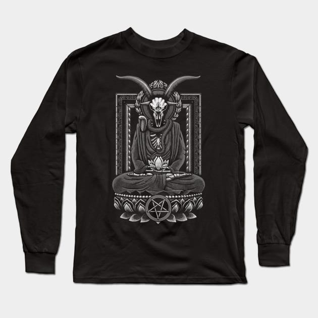 Baphomet Buddha Long Sleeve T-Shirt by GAz